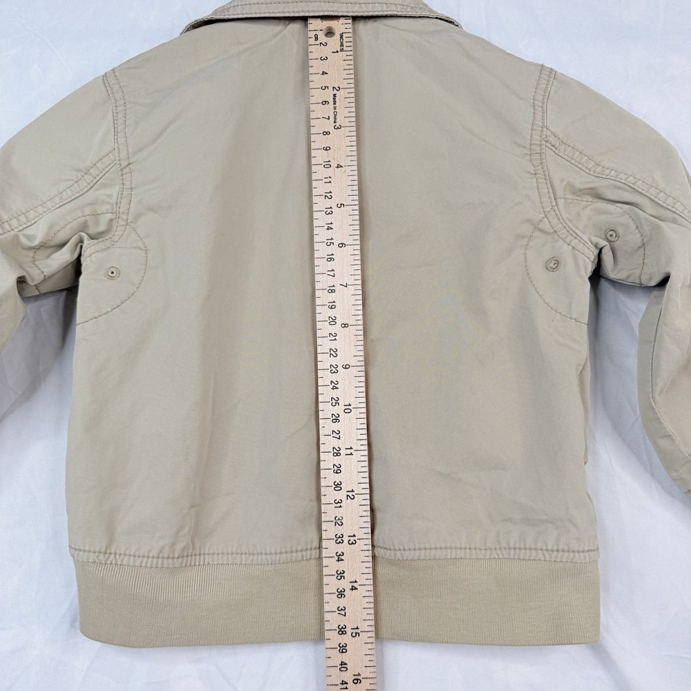VTG OSHKOSH BGOSH Kids Bomber Jacket Khaki 100% COTTON Lining 100% NYLON SZ-3T - Picture 14 of 16
